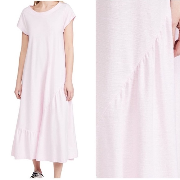Free People Beach Light Pink Lena Midi Linen Blend Dress size small - Picture 2 of 6
